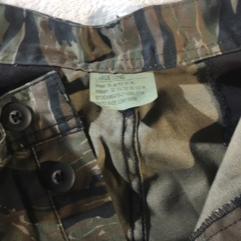 Mens Green Stipend Camouflage Military Cargo Pants